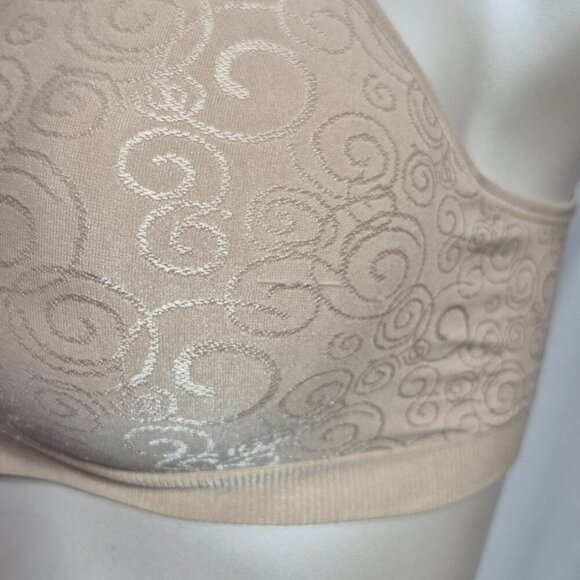 42B Bali 3463 Comfort Revolution Wire Free Bra‎ Beige Scroll Print - Picture 3 of 8